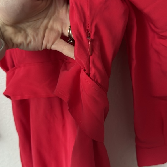 BA&SH 0 Red A-Line Midi Dress - Picture 5 of 9